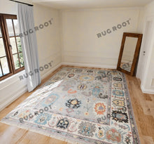 Load image into Gallery viewer, Silver Horizon | Handwoven Oushak Rug in Cool Gray