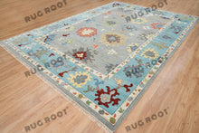 Load image into Gallery viewer, Modern Blue Oushak Rug | Azure Dreamscape | Handwoven Oushak Rug in Modern Blue