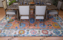 Load image into Gallery viewer, Rainbow Bloom | Handwoven Wool Rug with Playful Colors | Oushak Carpets