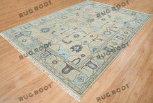 Load image into Gallery viewer, Desert Sandscape | Handwoven Oushak Rug with Faded Elegance | Sand Beige
