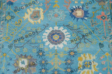 Load image into Gallery viewer, Whispering Pines | Handwoven Blue Oushak Rug | Country Style
