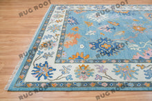 Load image into Gallery viewer, Ethereal Sky | Handwoven Oushak Area Rug in Serene Blue