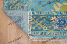 Load image into Gallery viewer, Whispering Pines | Handwoven Blue Oushak Rug | Country Style