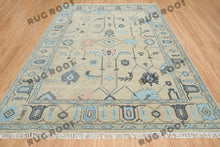 Load image into Gallery viewer, Desert Sandscape | Handwoven Oushak Rug with Faded Elegance | Sand Beige