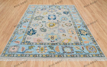 Load image into Gallery viewer, Hand-Knotted Turkish Rug | Vibrant Colors with Navy Accents | Large