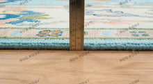 Load image into Gallery viewer, Sky Symphony | Handmade Oushak rug with Intense Orange accents and a Relaxing Blue color