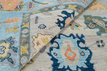 Load image into Gallery viewer, Hand-Knotted Turkish Rug | Vibrant Colors with Navy Accents | Large