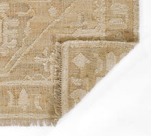 Load image into Gallery viewer, Handwoven Wool & Jute Rug with Traditional Medallion Pattern in Beige – Flatweave
