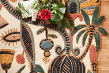 Load image into Gallery viewer, Hand Tufted Botanical Design Rug - Irregular Shape (New Zealand Wool) - Multicolor