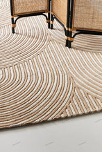 Load image into Gallery viewer, Hand Tufted Ivory Geometric Patterned Rug - Modern Design