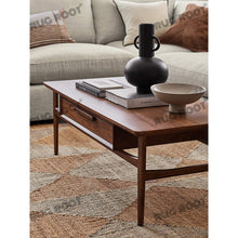 Load image into Gallery viewer, Handwoven Jute & Wool Rug – Grey & Natural Geometric Diamond Pattern