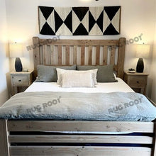 Load image into Gallery viewer, Handwoven Jute & Wool Runner Rug – Black & Natural White Geometric Pattern