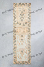 Load image into Gallery viewer, Handwoven Jute & Wool Rug with Geometric Tribal Pattern in Beige, Peach & Gray – Flatweave