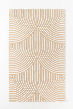 Load image into Gallery viewer, Hand-Tufted Ivory Geometric Patterned Rug in Rectangular and Oval Shapes