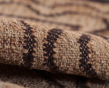 Load image into Gallery viewer, Handwoven Jute Rug with Brown Zigzag Border – Flatweave