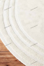 Load image into Gallery viewer, Hand Tufted Minimalist Rug - Kidney Bean Shape Cream | Hand-Tufted Rug USA