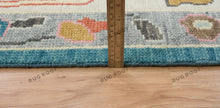 Load image into Gallery viewer, Teal Oushak Rug Handknotted | Turkish Rug with Ivory Accent