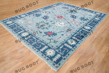 Load image into Gallery viewer, Skylight Serenity | Handwoven Oushak Rug in Tranquil Blue