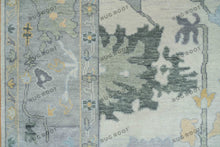 Load image into Gallery viewer, Handcrafted Floor carpet | Fading Silvery Grey Oushak Rug | Turkish Rug For Living Area