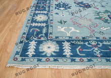 Load image into Gallery viewer, Skylight Serenity | Handwoven Oushak Rug in Tranquil Blue