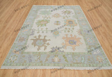 Load image into Gallery viewer, Morning Mist Beige 9x12 Rug, Gray Oushak, Multicolor, Turkish Oushak, Large Wool Rug