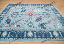 Load image into Gallery viewer, Skylight Serenity | Handwoven Oushak Rug in Tranquil Blue