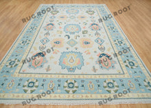Load image into Gallery viewer, Modern Masterpieces | Modern Area Rugs | Oushak Rugs | Gray & Blue