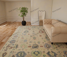 Load image into Gallery viewer, Whispering Dunes | Handwoven Oushak Rug in Neutral Tones | Pale Accents