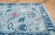Load image into Gallery viewer, Skylight Serenity | Handwoven Oushak Rug in Tranquil Blue