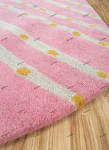 Load image into Gallery viewer, Hand Tufted Panda Rug - Irregular Shape (New Zealand Wool) - Gray and Pink | Kids Room