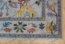 Load image into Gallery viewer, Global Tapestry | Handwoven Oushak Rugs in Modern & Vintage Styles | Grey, Blue, Purple, Gold