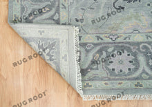 Load image into Gallery viewer, Handcrafted Serenity | Silver Gray Oushak Rug in Pure Wool | A Modern Statement Piece