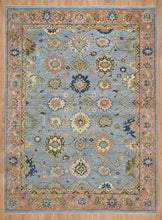 Load image into Gallery viewer, Modern Turkish Rug in Gray and Rust - Hand-Knotted Wool Carpet