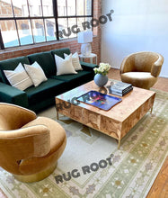 Load image into Gallery viewer, Handwoven Harmony | Turkish Rug in Soothing Olive Green