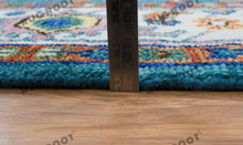 Load image into Gallery viewer, Hand Knotted Harmony | Soft Teal & Ivory Turkish Wool Rug