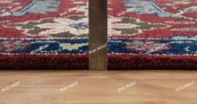 Load image into Gallery viewer, Modern Anatolian Elegance | Hand-Knotted Turkish Wool Rug in Deep Red and Navy