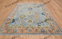 Load image into Gallery viewer, Modern Turkish Rug in Gray and Rust - Hand-Knotted Wool Carpet