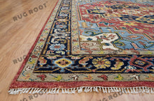 Load image into Gallery viewer, Timeless Artisanry | Heriz Serapi Rug with Intricate Geometric and Floral Patterns