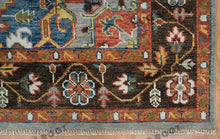 Load image into Gallery viewer, Handcrafted Harmony | Turkish Rug in Silver, Rust, and Blue | A Modern Masterpiece