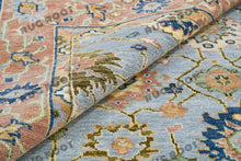 Load image into Gallery viewer, Modern Turkish Rug in Gray and Rust - Hand-Knotted Wool Carpet