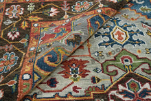 Load image into Gallery viewer, Handcrafted Harmony | Turkish Rug in Silver, Rust, and Blue | A Modern Masterpiece