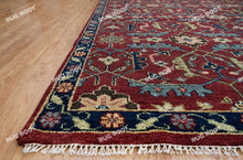Load image into Gallery viewer, Modern Anatolian Elegance | Hand-Knotted Turkish Wool Rug in Deep Red and Navy