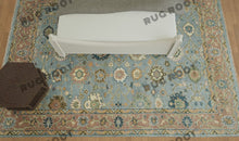 Load image into Gallery viewer, Modern Turkish Rug in Gray and Rust - Hand-Knotted Wool Carpet