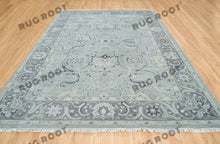 Load image into Gallery viewer, Handcrafted Serenity | Silver Gray Oushak Rug in Pure Wool | A Modern Statement Piece