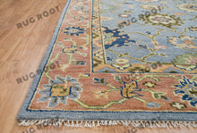 Load image into Gallery viewer, Modern Turkish Rug in Gray and Rust - Hand-Knotted Wool Carpet
