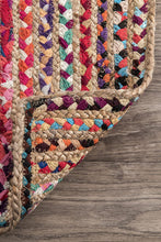 Load image into Gallery viewer, RUG ROOT Braided Cotton/Jute Area Rug And Carpets Round, Multi
