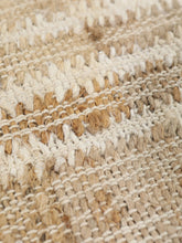 Load image into Gallery viewer, Handwoven Jute &amp; Wool Rug with Geometric X Pattern in Natural &amp; Ivory – Flatweave
