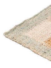 Load image into Gallery viewer, Handwoven Jute &amp; Wool Rug with Multicolor Geometric Pattern – Flatweave
