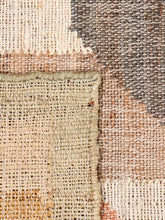 Load image into Gallery viewer, Handwoven Jute &amp; Wool Rug with Multicolor Geometric Pattern – Flatweave
