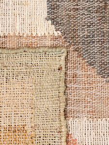 Handwoven Jute & Wool Rug with Multicolor Geometric Pattern – Flatweave